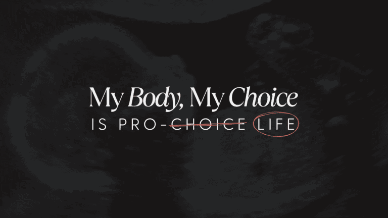 my body my choice image of pregnant woman and baby with bodily autonomy